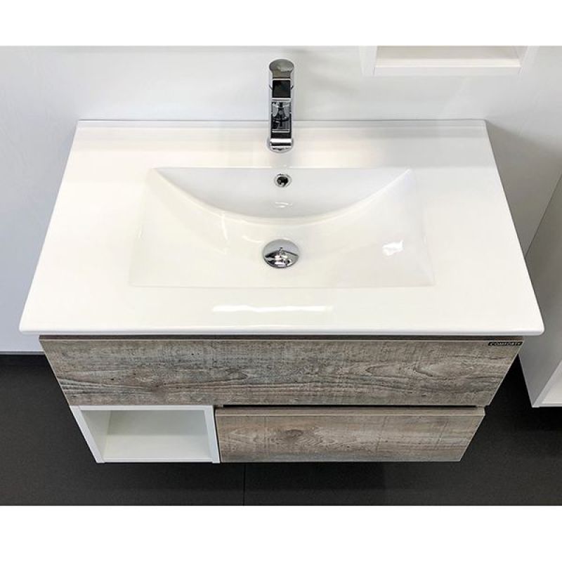 Тумба с раковиной Comforty "Турин-75М" 00-00013913 дуб бежевый с раковиной Comforty 75E