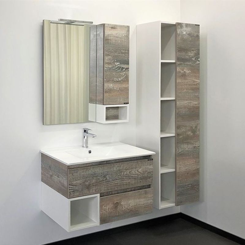 Тумба с раковиной Comforty "Турин-75М" 00-00013913 дуб бежевый с раковиной Comforty 75E