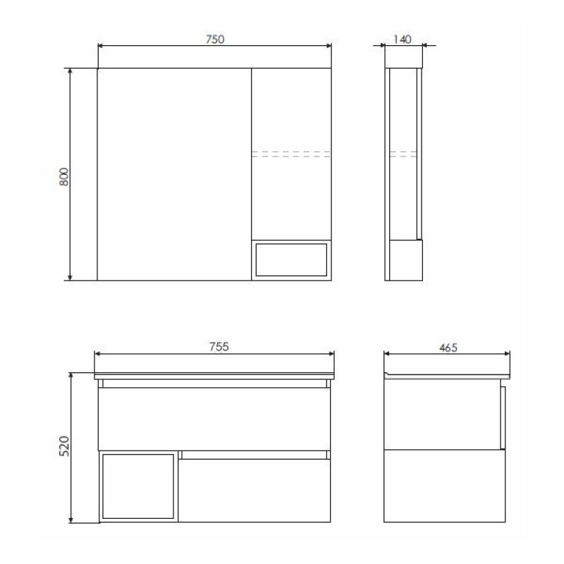 Тумба с раковиной Comforty "Турин-75М" 00-00014889 дуб белый с раковиной Comforty 75E