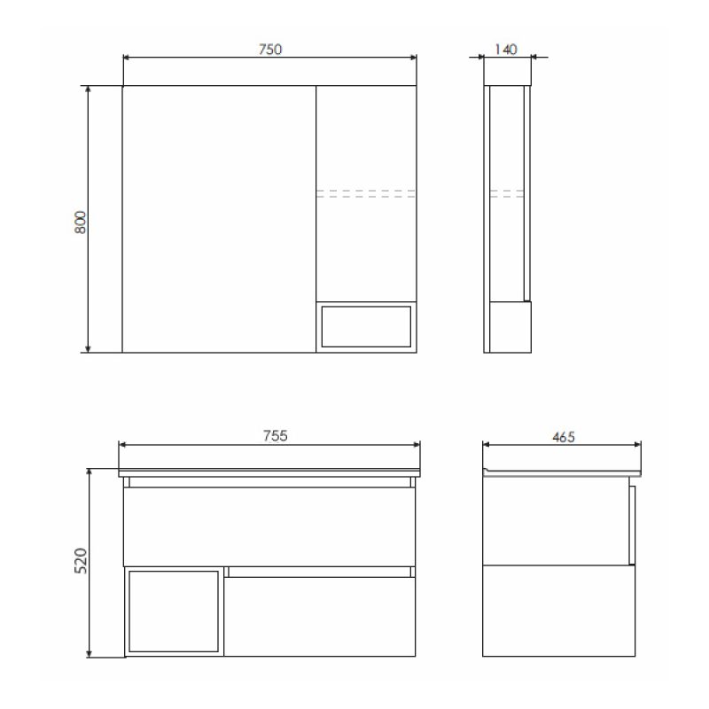 Тумба с раковиной Comforty "Турин-75М" 00-00014889 дуб белый с раковиной Comforty 75E
