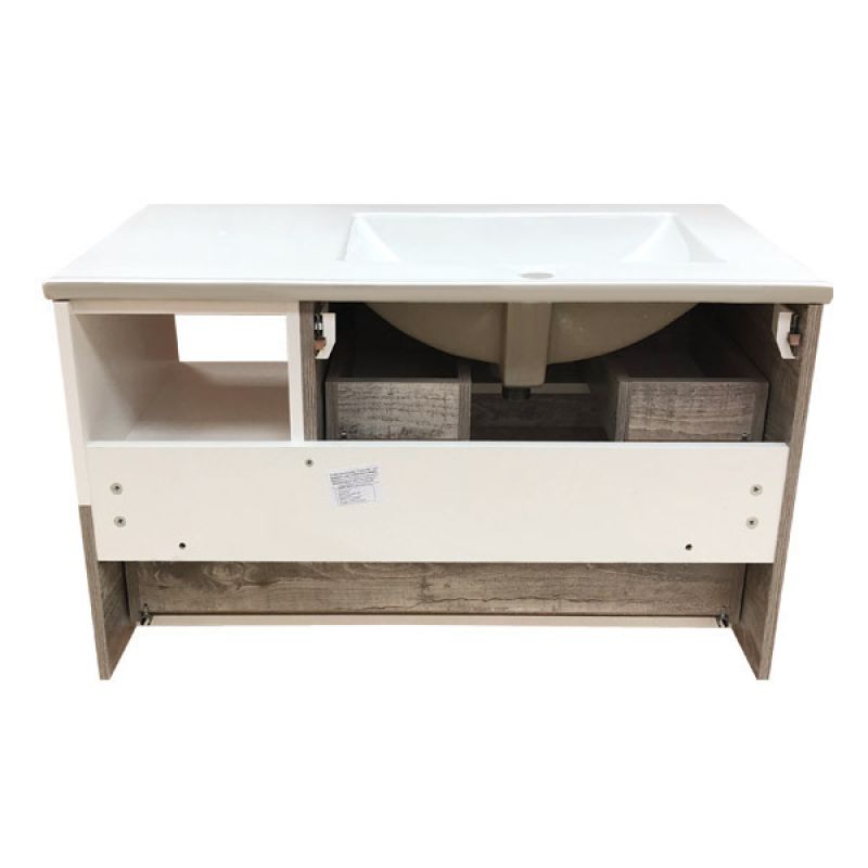 Тумба с раковиной Comforty "Турин-90L" 00004137135 дуб бежевый с раковиной Comforty 9090EL