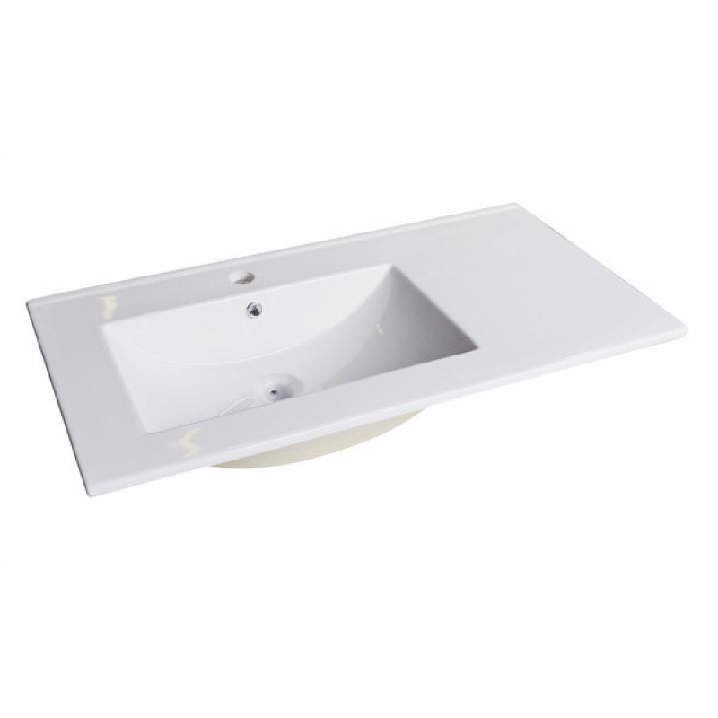 Тумба с раковиной Comforty "Турин-90L" 00004137135 дуб бежевый с раковиной Comforty 9090EL