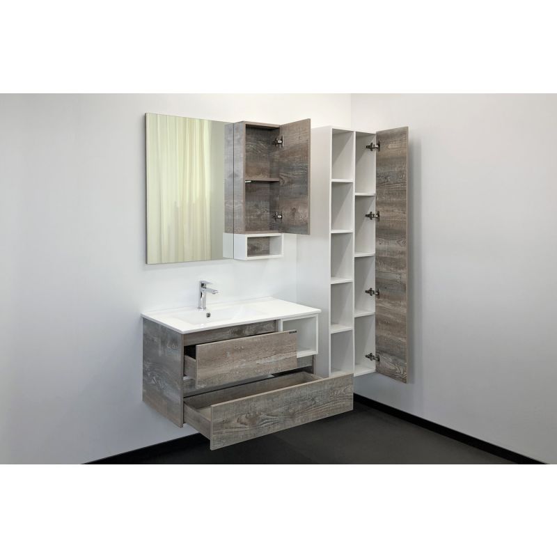 Тумба с раковиной Comforty "Турин-90L" 00004137135 дуб бежевый с раковиной Comforty 9090EL