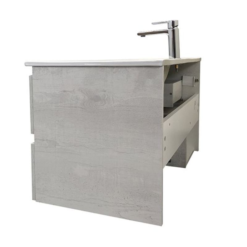 Тумба с раковиной Comforty "Турин-90М" 00-00014644 дуб белый с раковиной Comforty 90E