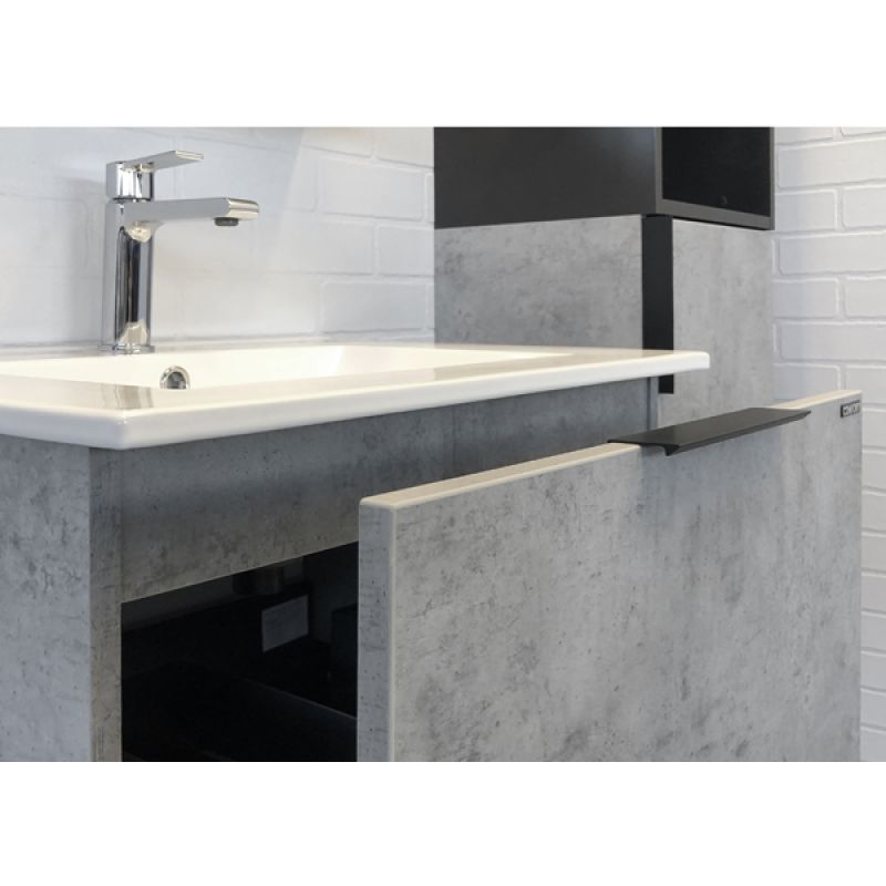 Тумба с раковиной Comforty "Франкфурт-60" 00-00004332 бетон светлый с раковиной Comforty 60E