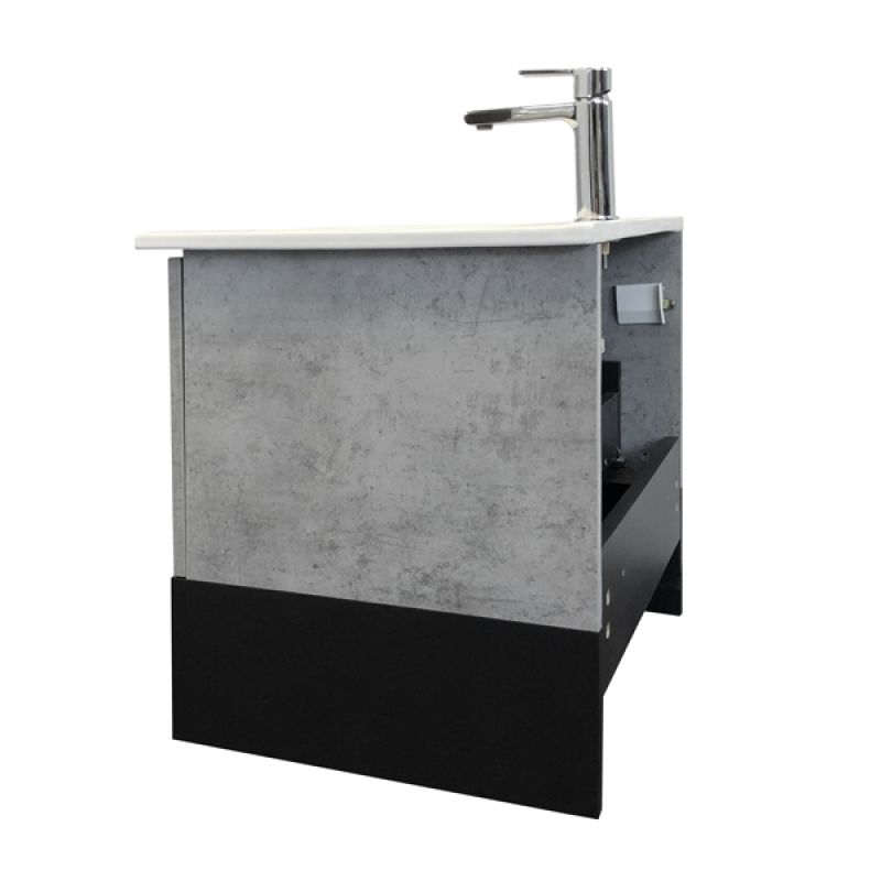 Тумба с раковиной Comforty "Франкфурт-60" 00-00004332 бетон светлый с раковиной Comforty 60E