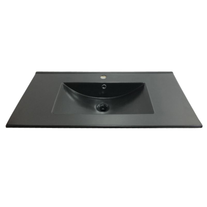 Тумба с раковиной Comforty "Франкфурт-90" 00-00002048 дуб шоколадно-коричневый с раковиной  Comforty 90E черная матовая