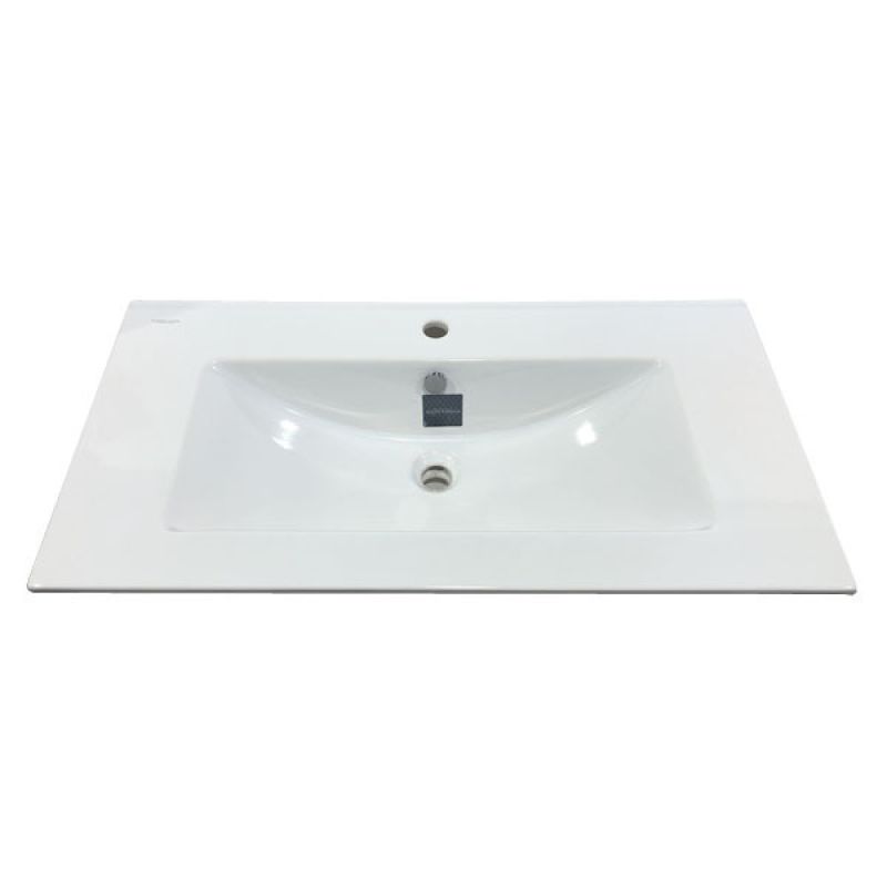 Тумба с раковиной Comforty "Франкфурт-90" 00004150657 дуб шоколадно-коричневый с раковиной Quadro 90