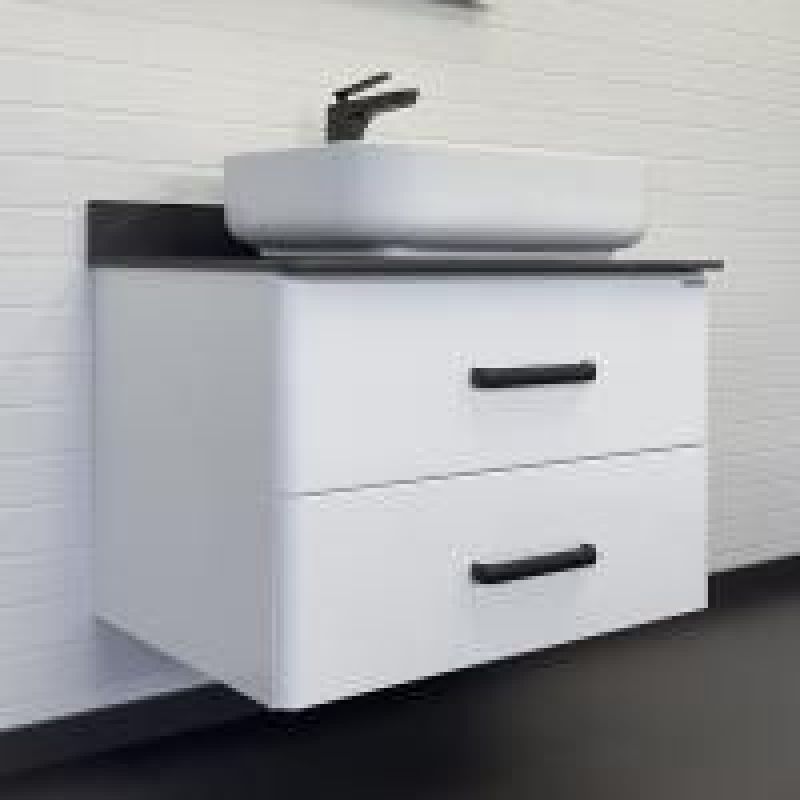 Тумба с раковиной Comforty "Амстердам-75" 00-00013775 белая со столеш. под мрамор Калакатта Блэк с рак.Comforty T-Y9378