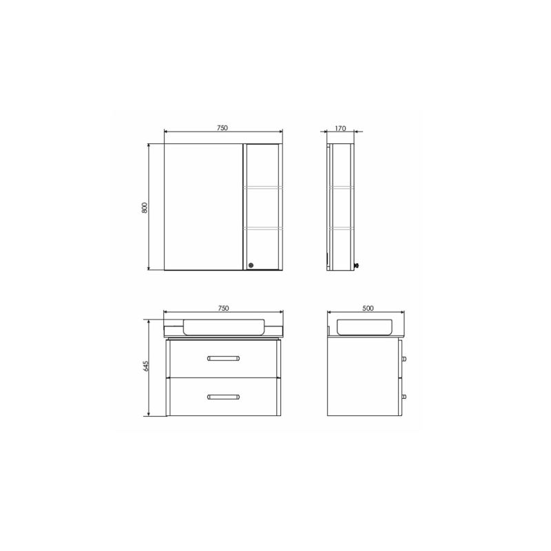 Тумба с раковиной Comforty "Амстердам-75" 00-00013775 белая со столеш. под мрамор Калакатта Блэк с рак.Comforty T-Y9378