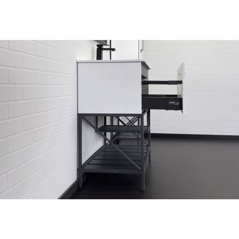 Тумба с раковиной Comforty "Бредфорд-75" 00-00013442 белый/графит с рак. Comforty 75E