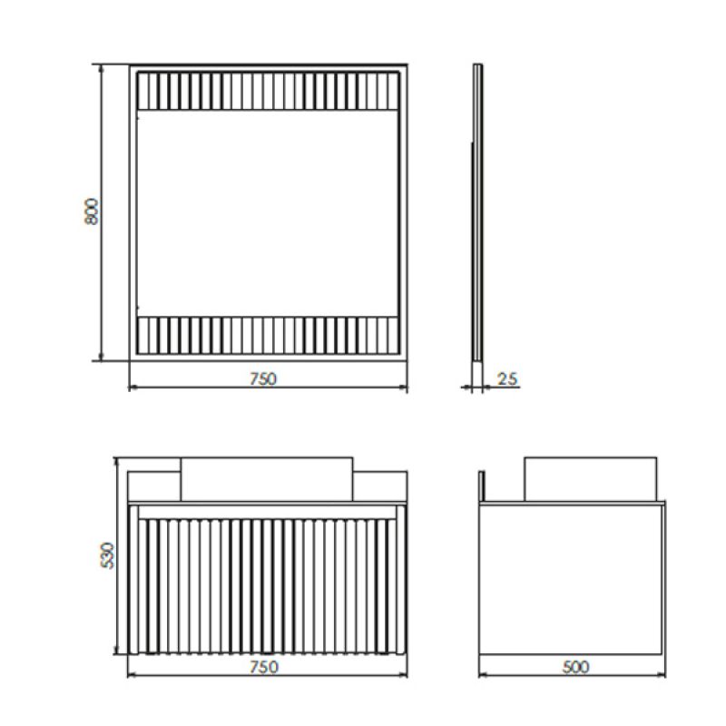 Тумба с раковиной Comforty "Марсель-75" 00-00013395 белый матовый со стол под мрамор Калакатта Блэк c рак Comforty T-Y9378