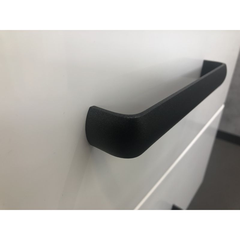 Тумба с раковиной Comforty Амстердам-75 00-00004668 белая с черной матовой столешницей раковина Comforty T-Y9378