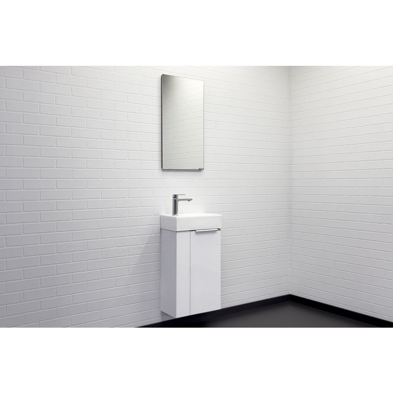 Тумба с раковиной Comforty Асти-40 00-00012835 белый глянец с раковиной Comforty 9048EY