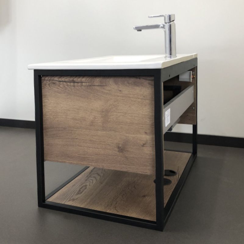 Тумба с раковиной Comforty Бонн-75 00-00006487 дуб темный с раковиной Comforty 75E