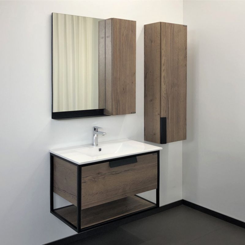 Тумба с раковиной Comforty Бонн-75 00-00006487 дуб темный с раковиной Comforty 75E