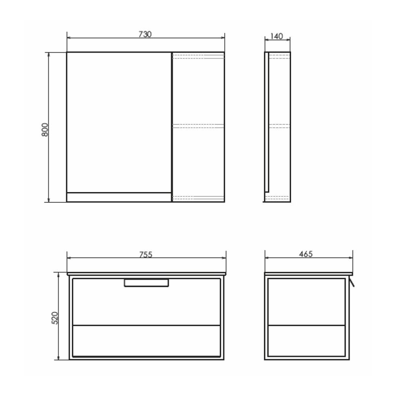 Тумба с раковиной Comforty Бонн-75 00-00006487 дуб темный с раковиной Comforty 75E