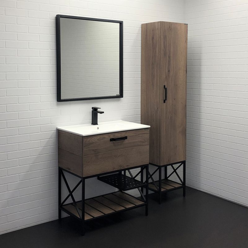 Тумба с раковиной Comforty Бредфорд-75 00-00008074 дуб темный с раковиной Comforty 75E