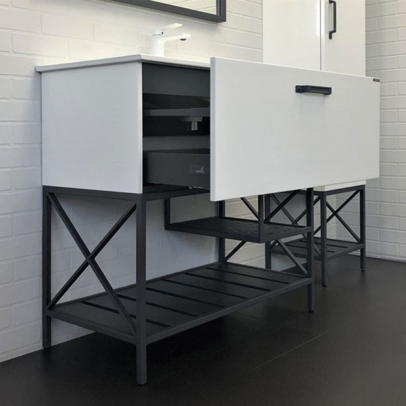 Тумба с раковиной Comforty Бредфорд-90 00-00009955 белый глянец с раковиной Comforty 90E