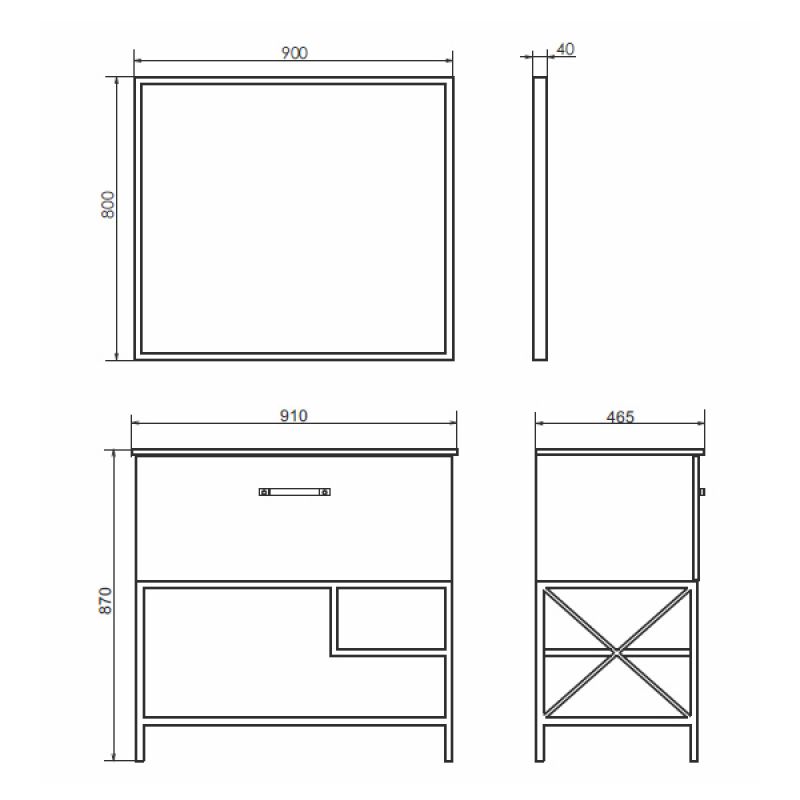 Тумба с раковиной Comforty Бредфорд-90 00-00009955 белый глянец с раковиной Comforty 90E