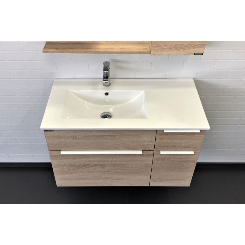 Тумба с раковиной Comforty Варна-90 00-00009919 дуб сонома с раковиной Comforty 9090EL