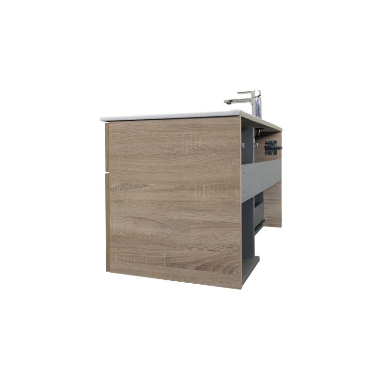 Тумба с раковиной Comforty Варна-90 00-00009919 дуб сонома с раковиной Comforty 9090EL