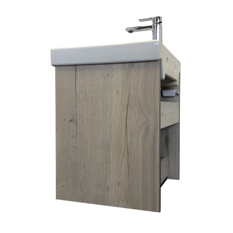 Тумба с раковиной Comforty Вена 55 00-00008928 дуб дымчатый с раковиной Адриана 55