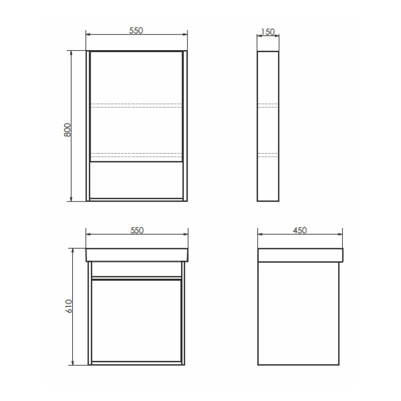 Тумба с раковиной Comforty Вена 55 00-00008928 дуб дымчатый с раковиной Адриана 55