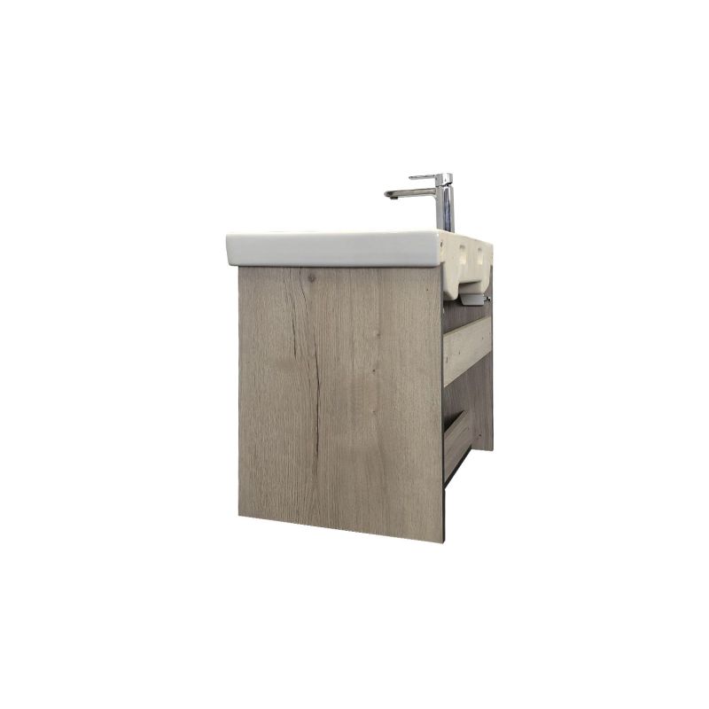 Тумба с раковиной Comforty Вена-70 00-00008929 дуб дымчатый с раковиной Адриана 70