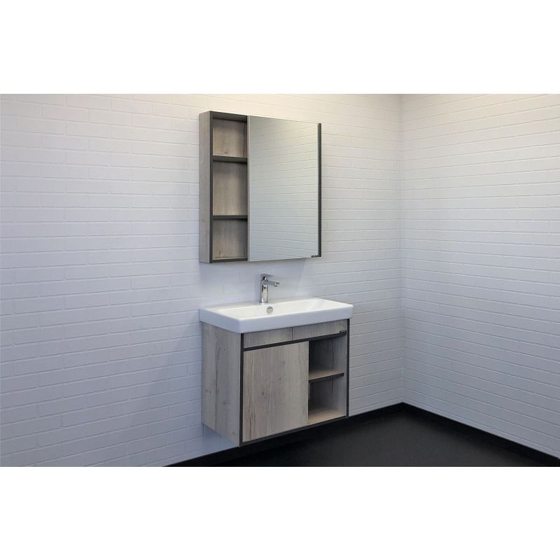 Тумба с раковиной Comforty Вена-70 00-00008929 дуб дымчатый с раковиной Адриана 70