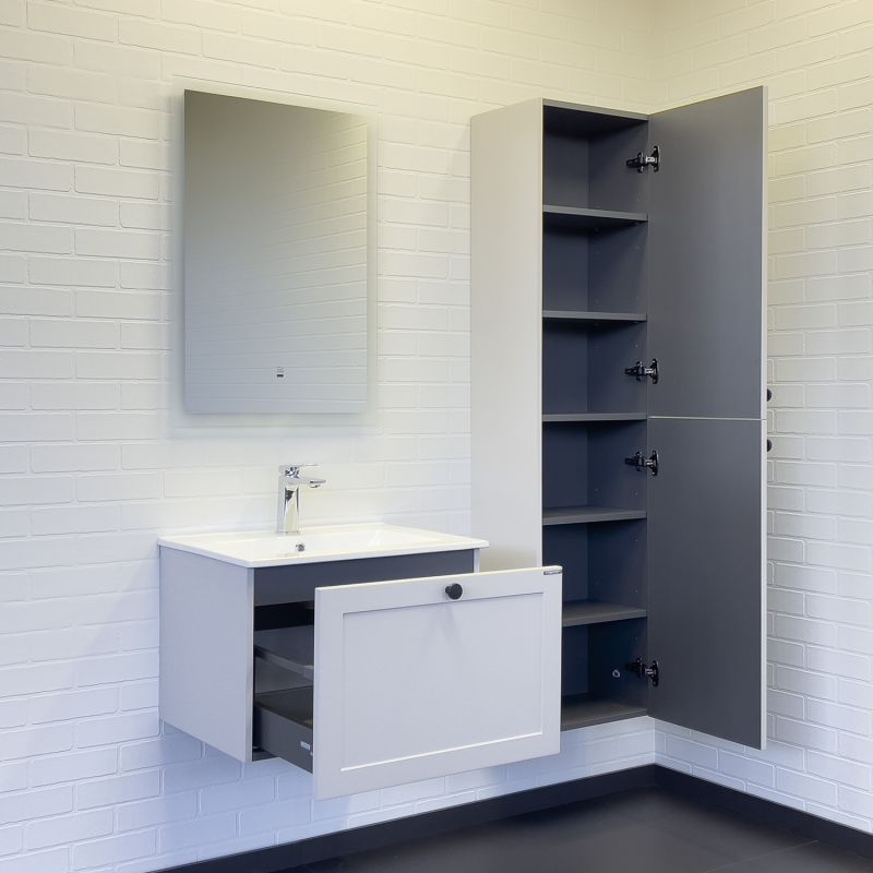 Тумба с раковиной Comforty Ереван-60 00-00017879 серый шёлк с раковиной Comforty 60E