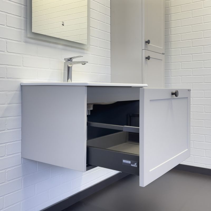 Тумба с раковиной Comforty Ереван-60 00-00017879 серый шёлк с раковиной Comforty 60E