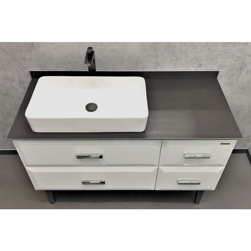 Тумба с раковиной Comforty Империя-120 00-00013788 белая с графитовой столешницей с Comforty 78189