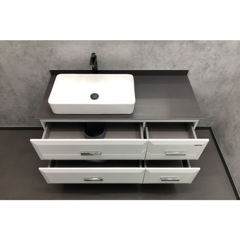 Тумба с раковиной Comforty Империя-120 00-00013788 белая с графитовой столешницей с Comforty 78189