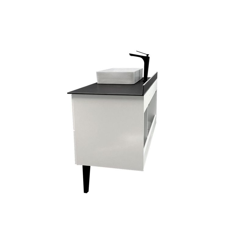 Тумба с раковиной Comforty Империя-120 00-00013788 белая с графитовой столешницей с Comforty 78189