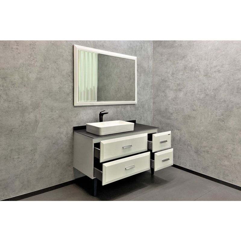 Тумба с раковиной Comforty Империя-120 00-00013788 белая с графитовой столешницей с Comforty 78189