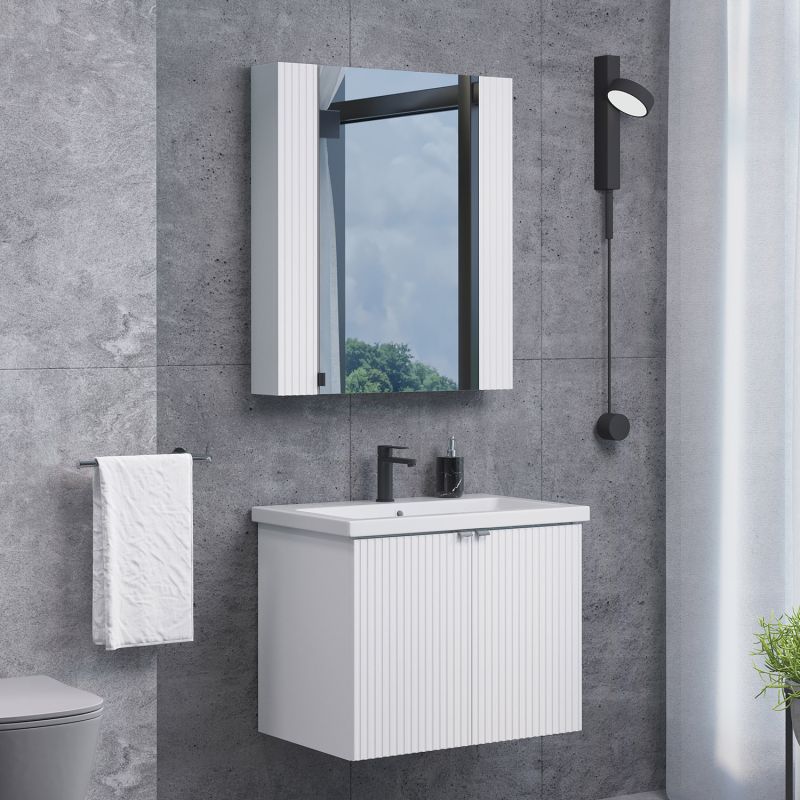 Тумба с раковиной Comforty Лима-70П 00-00001284 белый матовый с раковиной Como 70