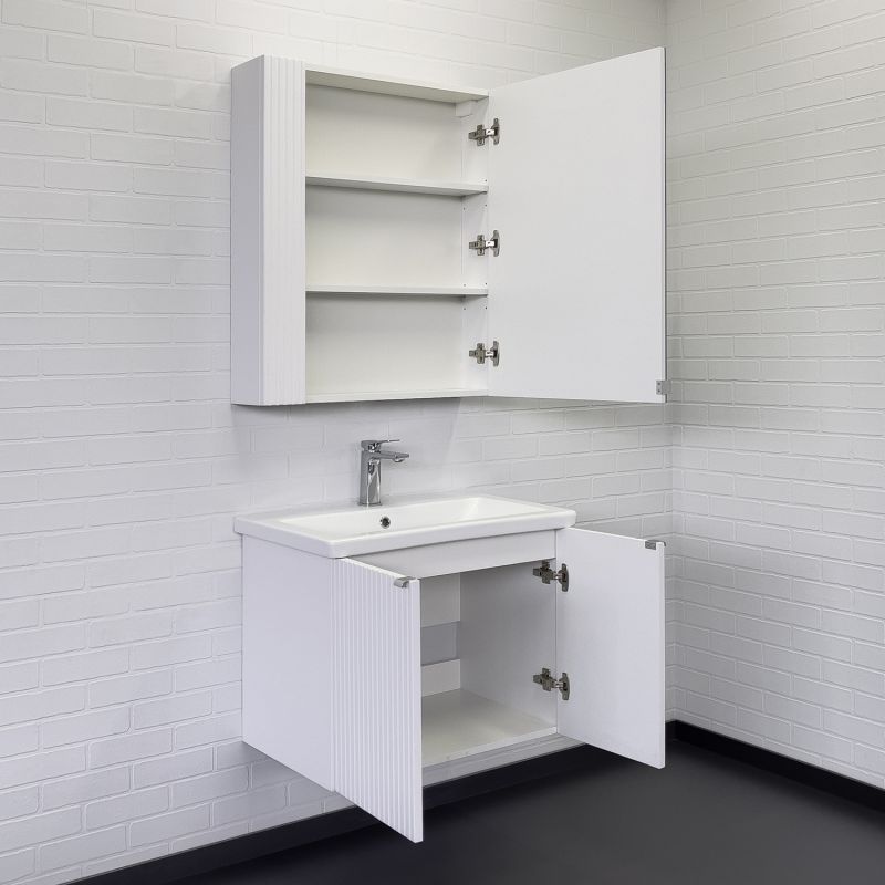 Тумба с раковиной Comforty Лима-70П 00-00001284 белый матовый с раковиной Como 70