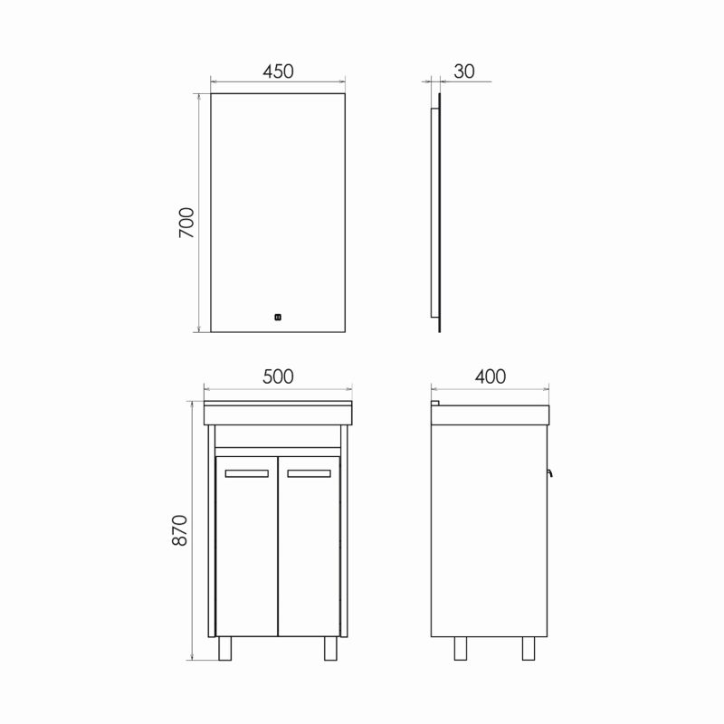 Тумба с раковиной Comforty Марио-50 00-00008849 сосна лоредо с раковиной Fest 50