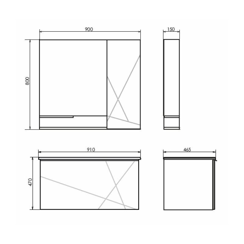 Тумба с раковиной Comforty Мерано 90 00-00010665 белый матовый с раковиной Quadro 90