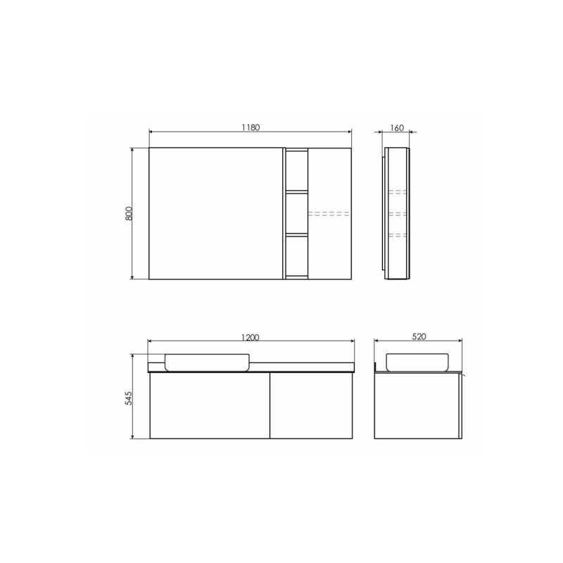 Тумба с раковиной Comforty Милан-120 00-00013784 белая с графитовой столешницей с раковиной Comforty T-Y9378