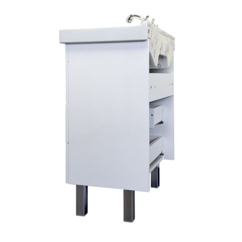 Тумба с раковиной Comforty Никосия 60Н 00-00011160 белый глянец с раковиной Fest 60