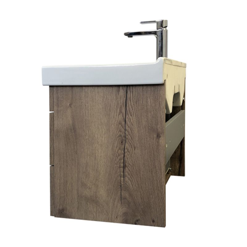 Тумба с раковиной Comforty Никосия 60П 00-00008853 дуб темный с раковиной Fest 60 F01