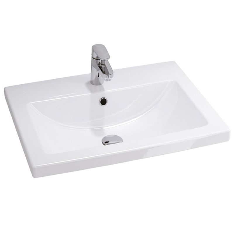 Тумба с раковиной Comforty Никосия-70Н 00-00005793 дуб белый с раковиной COMO 70