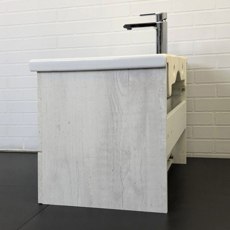 Тумба с раковиной Comforty Никосия-70П 00-00005792 дуб белый с раковиной COMO 70