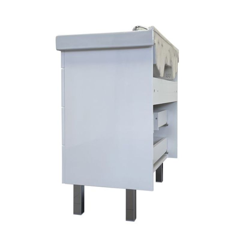 Тумба с раковиной Comforty Никосия-80Н 00-00011162 белый глянец с раковиной Fest 80