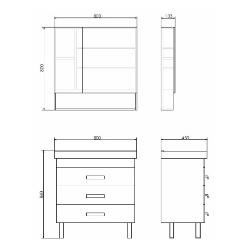 Тумба с раковиной Comforty Никосия-80Н 00-00007621 дуб темный с раковиной Fest 80