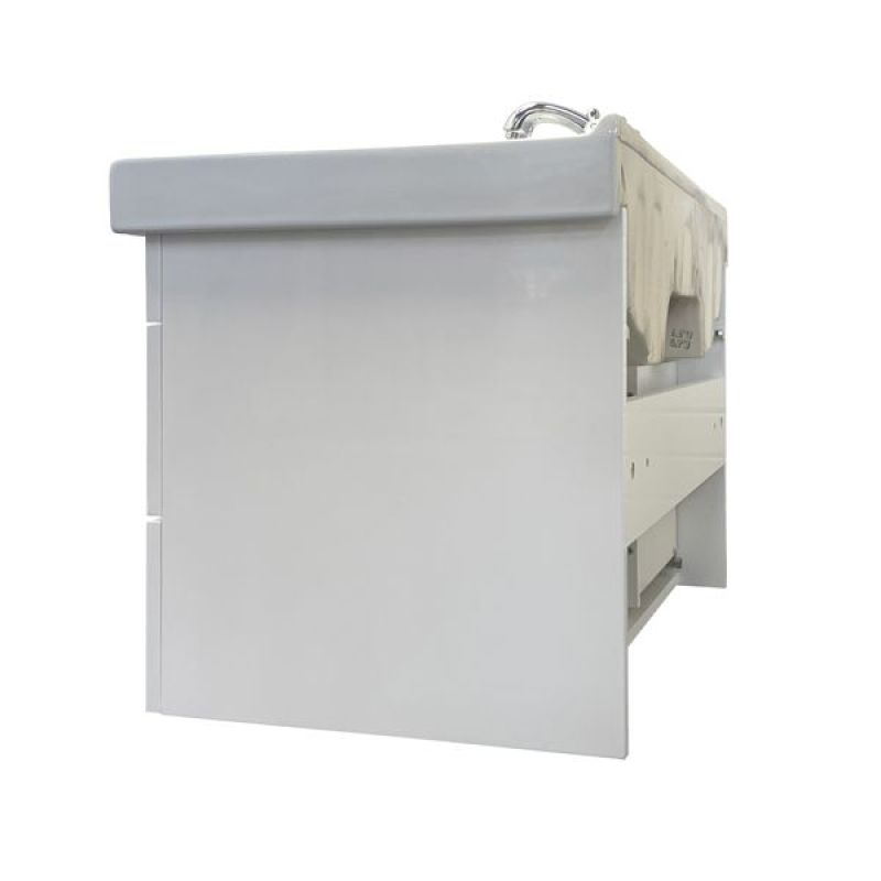 Тумба с раковиной Comforty Никосия-80П 00-00011163 белый глянец с раковиной Fest 80