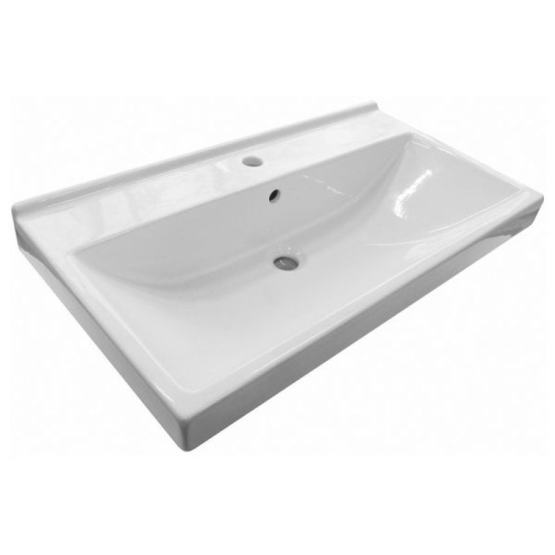 Тумба с раковиной Comforty Никосия-80П 00-00011163 белый глянец с раковиной Fest 80