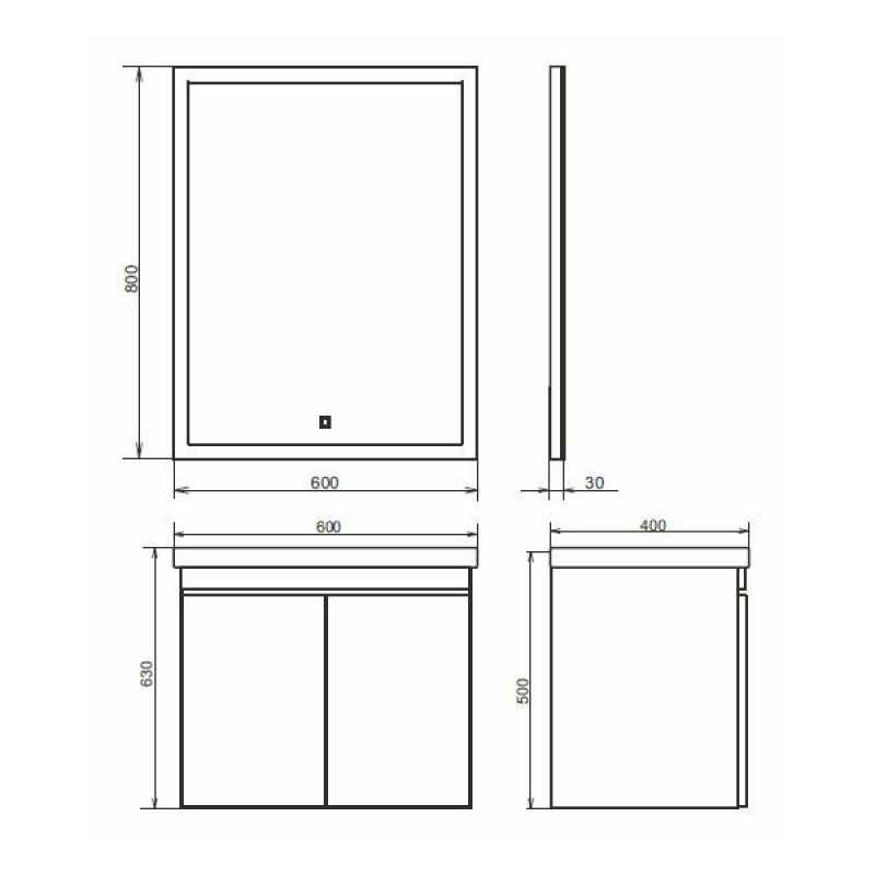 Тумба с раковиной Comforty Осло 60 00-00011149 дуб тёмно-коричневый с раковиной Fest 60